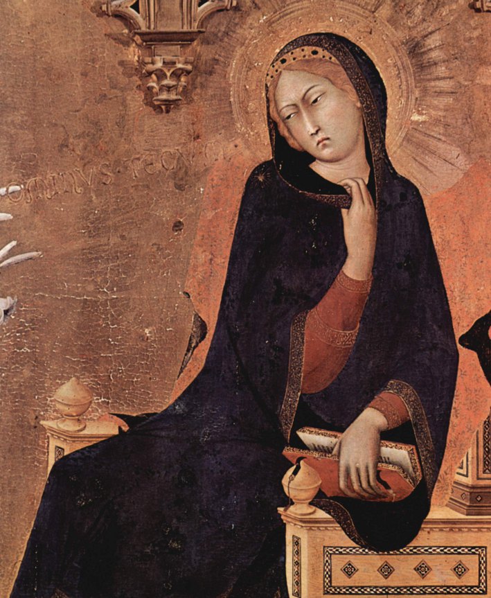 Simone Martini, Annunciazione (particolare)